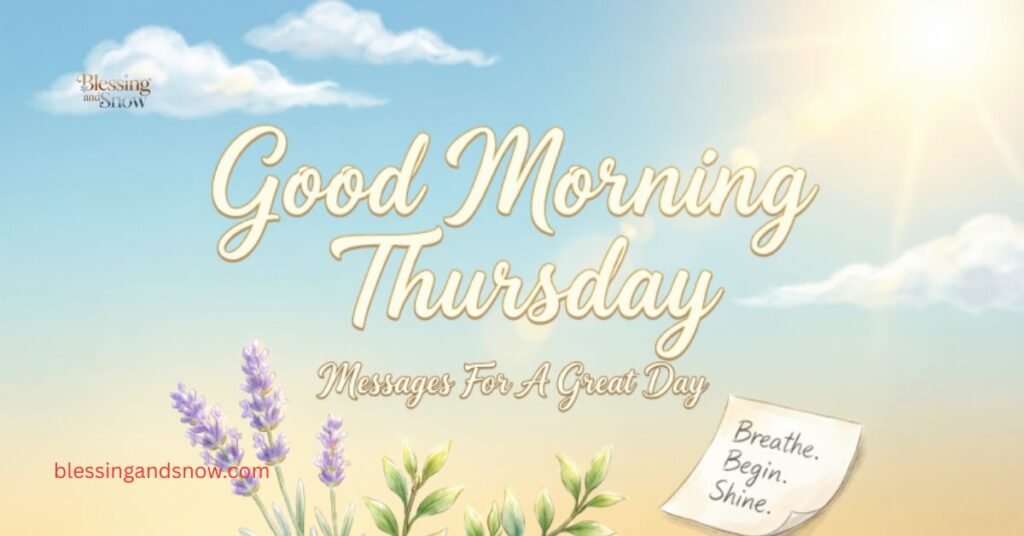 Good Morning Thursday Messages For A Great Day