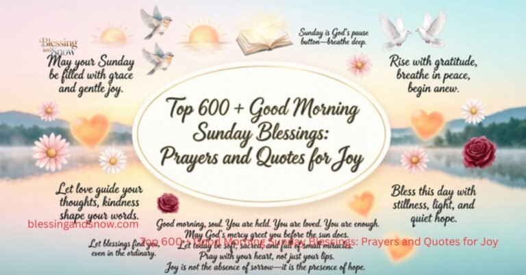 Top 600 + Good Morning Sunday Blessings: Prayers and Quotes for Joy