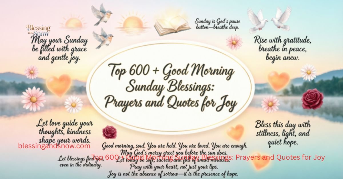 Top 600 + Good Morning Sunday Blessings: Prayers and Quotes for Joy