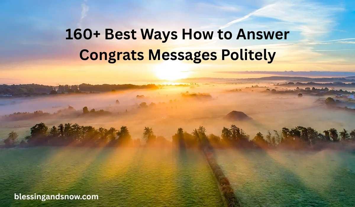 How to Answer Congrats