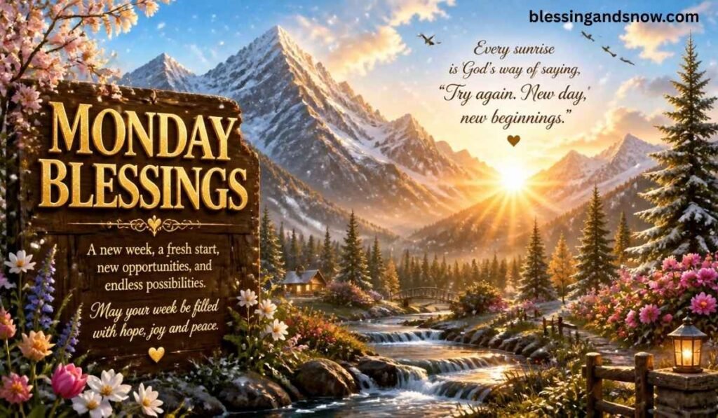 Motivational New Week Monday Blessings
